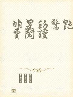 明星的惊艳史免费阅读封面