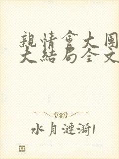 亲情会大团圆结大结局全文封面