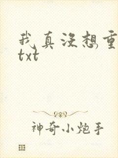 我真没想重生啊txt