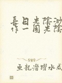 长日光阴渺渺乱作一团光阴似箭封面