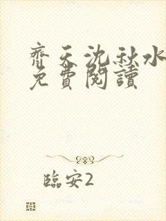 齐天沈秋水小说免费阅读封面