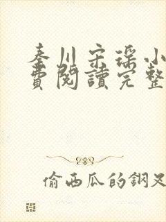 秦川宋瑶小说免费阅读完整版封面