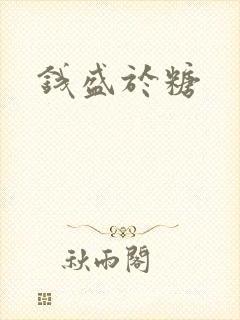 钱盛于糖封面