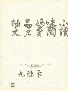 极品妈咪小说全文免费阅读