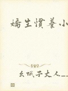 娇生惯养小说封面