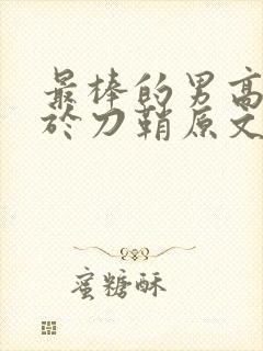 最棒的男高中生于刀鞘原文阅读封面