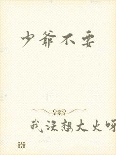 少爷不要