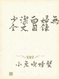 少洁白妇无删减全文目录