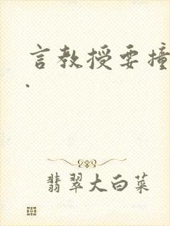 言教授要撞坏了.