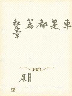 整篇都是车的文章