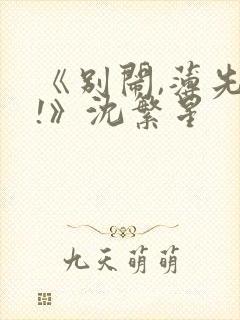 《别闹,薄先生!》沈繁星