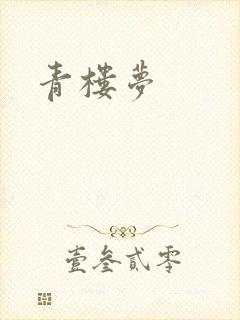 青楼梦封面