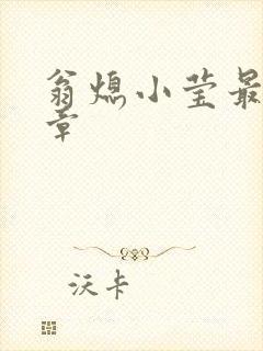 翁熄小莹最新节章