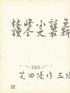 林峰小说免费阅读全文最新章节封面