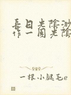 长日光阴渺渺乱作一团光阴似箭封面