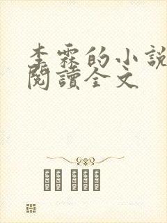 李霖的小说免费阅读全文