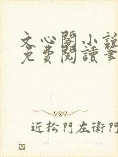文心阁小说全文免费阅读笔趣阁