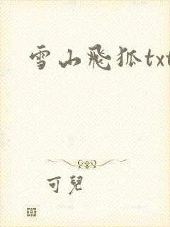 雪山飞狐txt