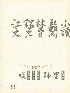 江铭林熙小说全文免费阅读