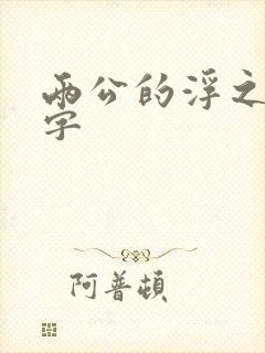 两公的浮之手中字
