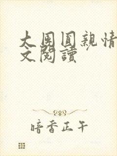 大团圆亲情会全文阅读