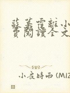 苏莱霍离小说免费阅读全文