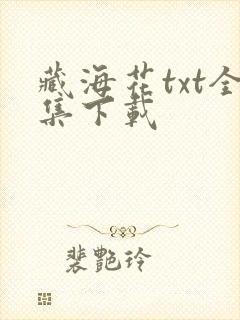 藏海花txt全集下载封面