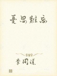 忧思难忘封面