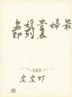 名媛贵妇最新章节列表