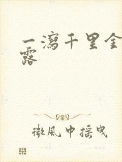 一泻千里金银花露