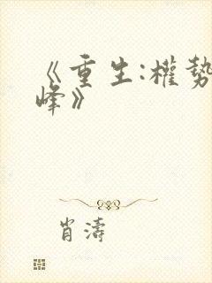 《重生:权势巅峰》