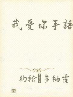 我爱你手语封面