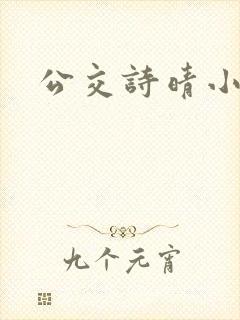 公交诗晴小说封面