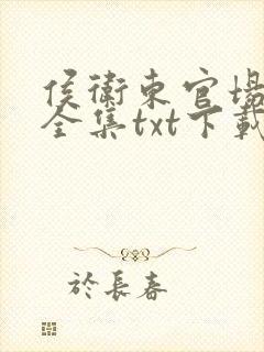 侯卫东官场笔记全集txt下载