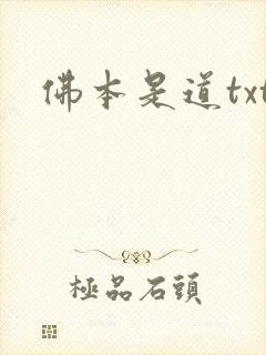 佛本是道txt封面