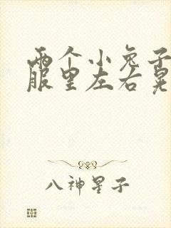 两个小兔子在衣服里左右晃