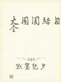 大团圆结目录大全