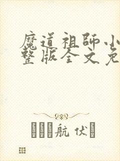 魔道祖师小说完整版全文免费阅读下载封面