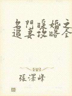 名门暖婚之权爷追妻攻略全文免费阅读