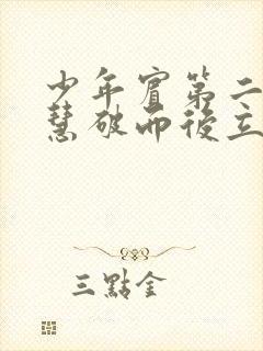 少年宾第二部珏慧破而后立封面
