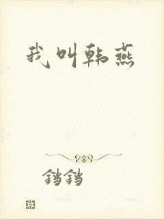我叫韩燕封面