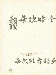 韵母攻略全文阅读