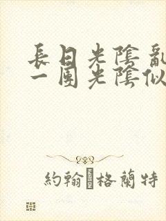 长日光阴 乱作一团光阴似箭封面