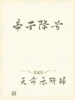 帝子降兮封面