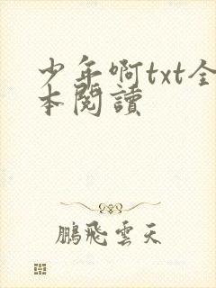 少年啊txt全本阅读
