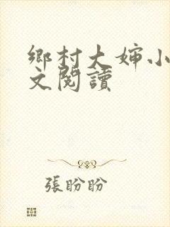 乡村大婶小说全文阅读