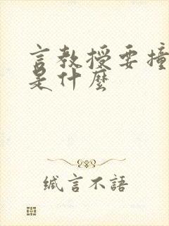 言教授要撞坏了是什么