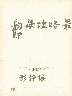 韵母攻略最新章节封面