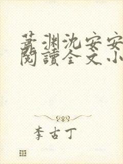 萧渊沈安安免费阅读全文小说封面