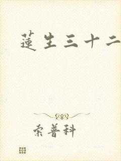 莲生三十二封面
